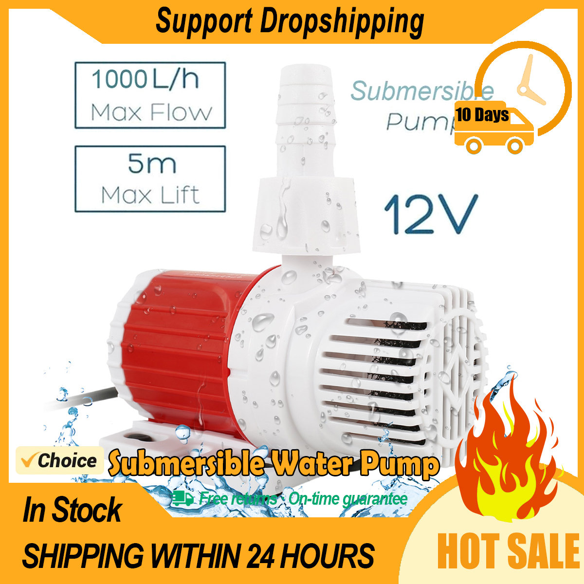 Fish Tank Water Pump DC 12V 10 - Marine Aquarium Nano のレビューと価格