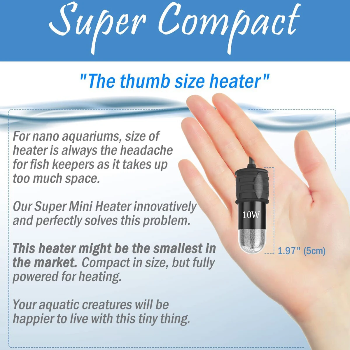 10W Adjustable Aquarium Heater - Marine Aquarium Nano のレビューと価格